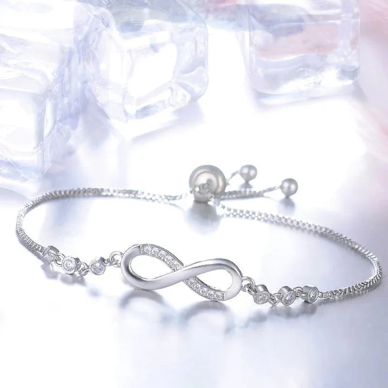 Silver Infinity Symbol Bracelet - MABEL LONDON