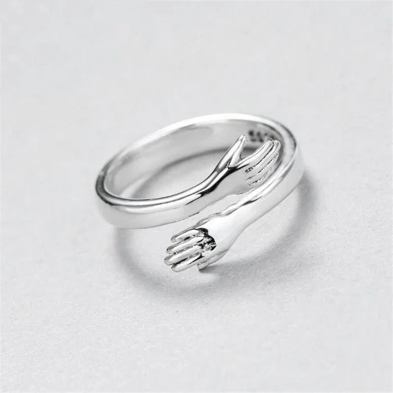 Adjustable Silver Cuddle Ring - MABEL LONDON