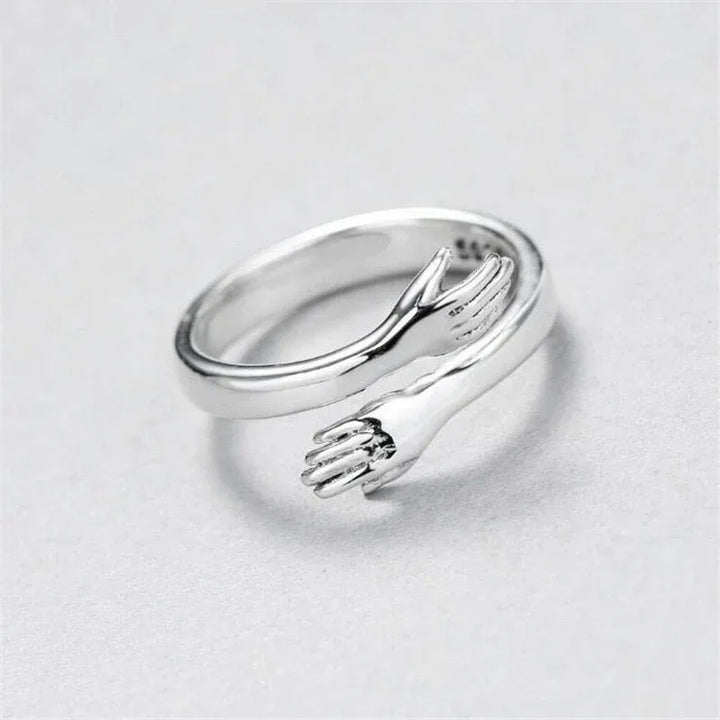 Adjustable Silver Cuddle Ring - MABEL LONDON