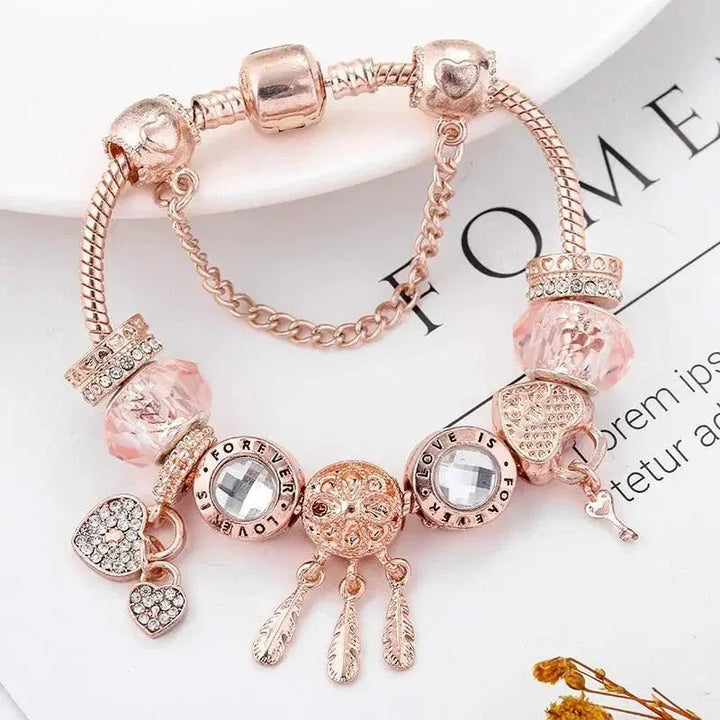 Sterling Silver Dreamcatcher Charm Bracelet - MABEL LONDON