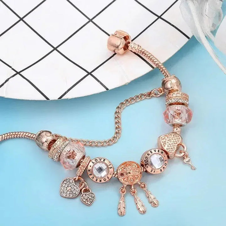 Sterling Silver Dreamcatcher Charm Bracelet - MABEL LONDON