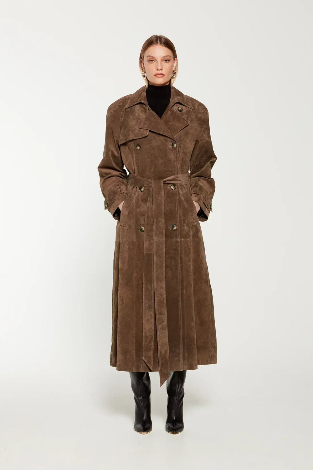 CHANTAL™ - Classic Belted Trench Coat - MABEL LONDON