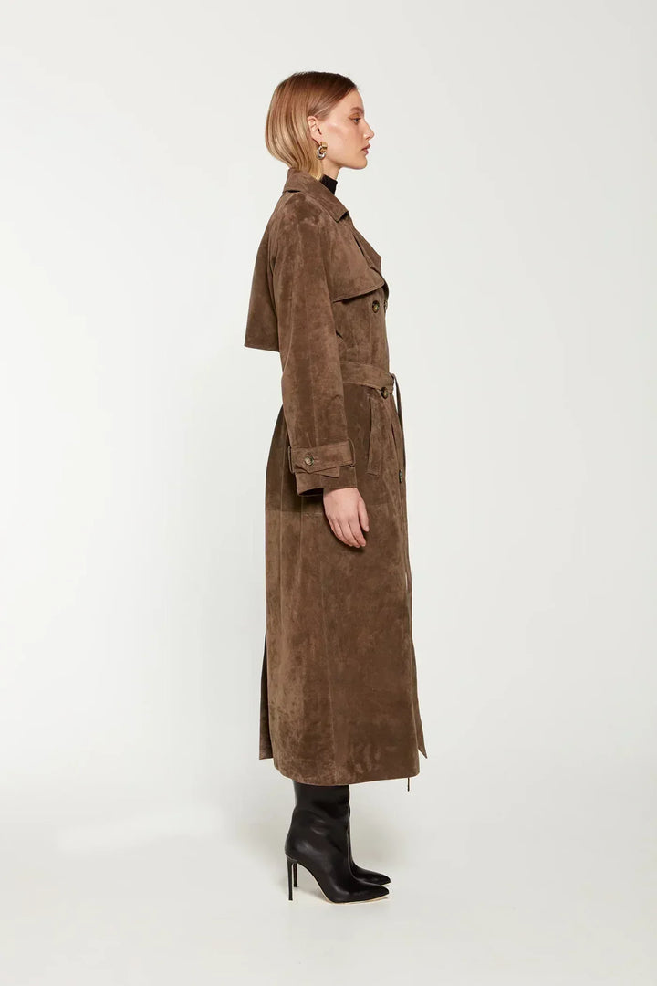 CHANTAL™ - Classic Belted Trench Coat - MABEL LONDON