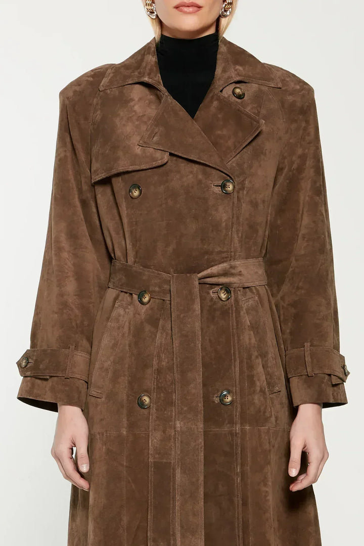 CHANTAL™ - Classic Belted Trench Coat - MABEL LONDON