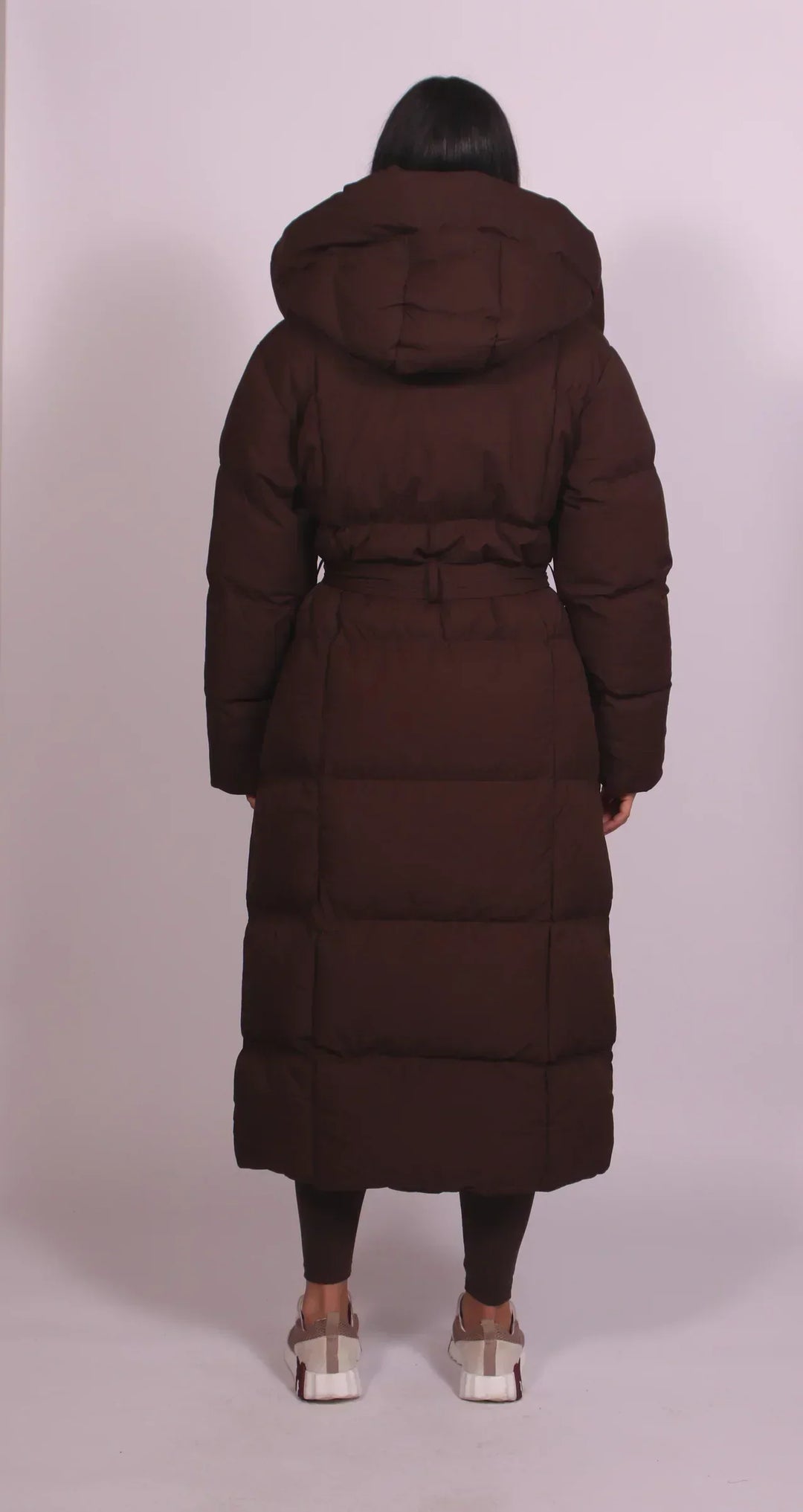 Carmen - Long Belted Puffer Coat - MABEL LONDON