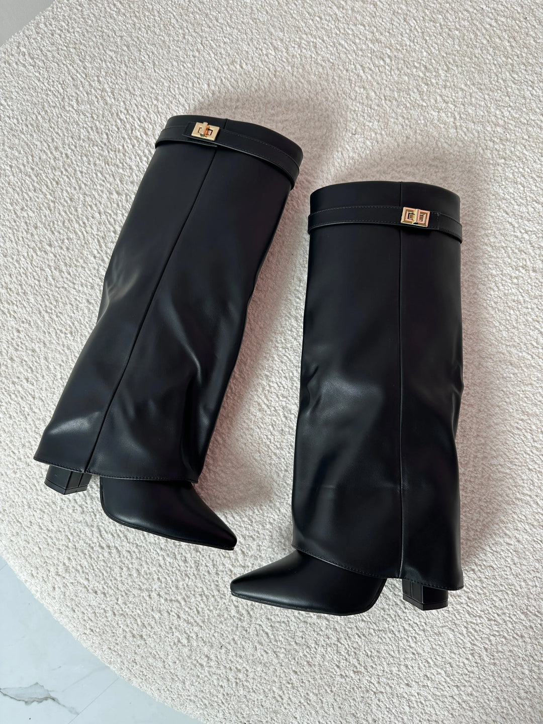 SERENA™ - Black Leather Boots - MABEL LONDON
