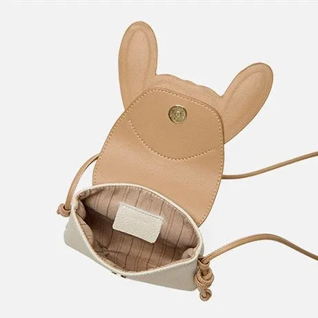 Rabbit Genuine Leather Mini Crossbody Phone Bag - MABEL LONDON