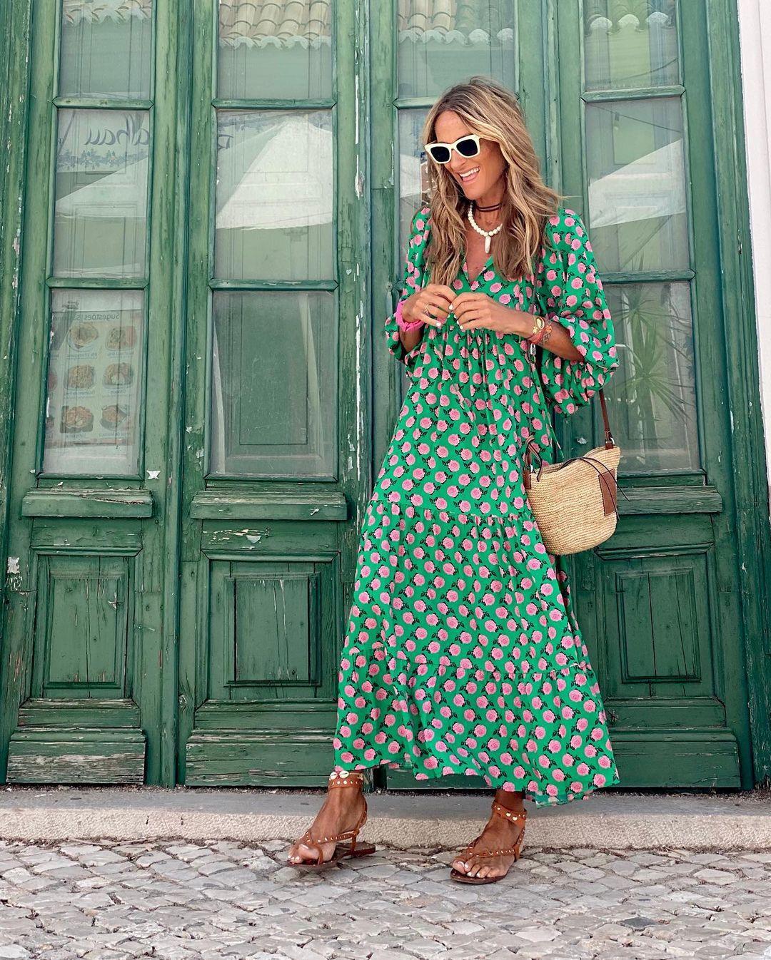 SABINE™ - Boho Chic Maxi Dress - MABEL LONDON