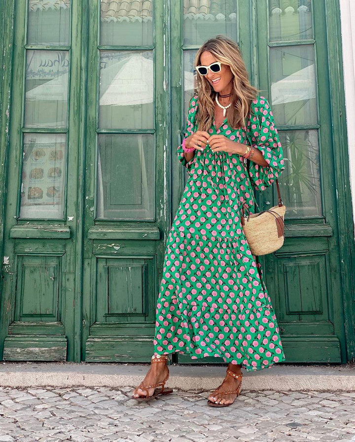 SABINE™ - Boho Chic Maxi Dress - MABEL LONDON