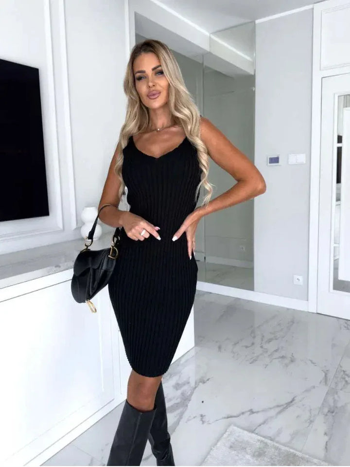 LARISSA™ - Ribbed Knit Two-Piece Set - MABEL LONDON