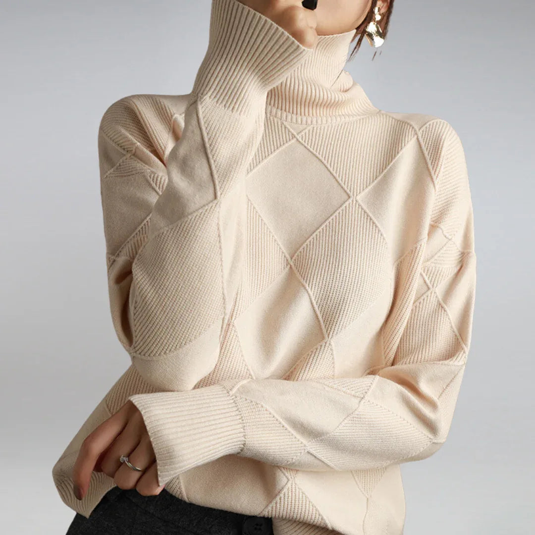 LINLEY™ | Luxe Ribbed Turtleneck Pullover - MABEL LONDON