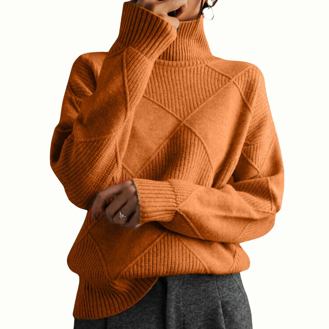 LINLEY™ | Luxe Ribbed Turtleneck Pullover - MABEL LONDON