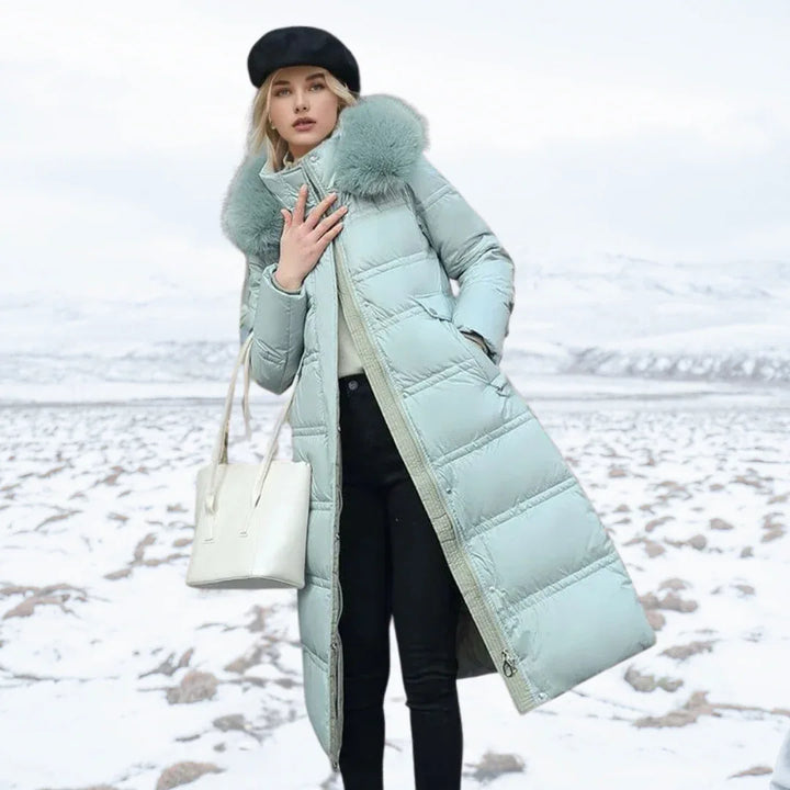 LUCIA™ | Designer Winter Parka with Fur Hood - MABEL LONDON