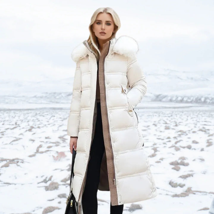 LUCIA™ | Designer Winter Parka with Fur Hood - MABEL LONDON