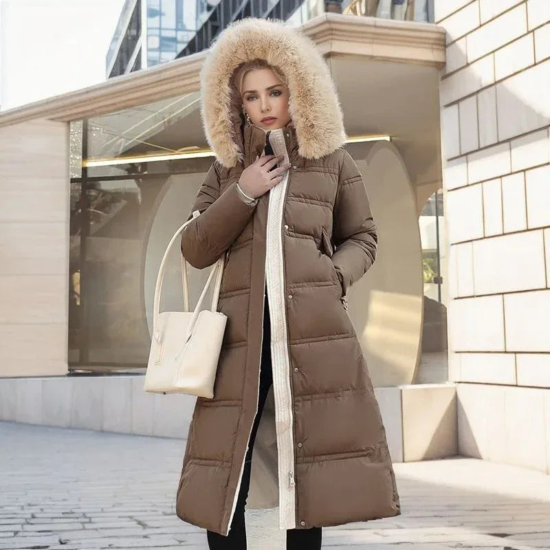 LUCIA™ | Designer Winter Parka with Fur Hood - MABEL LONDON