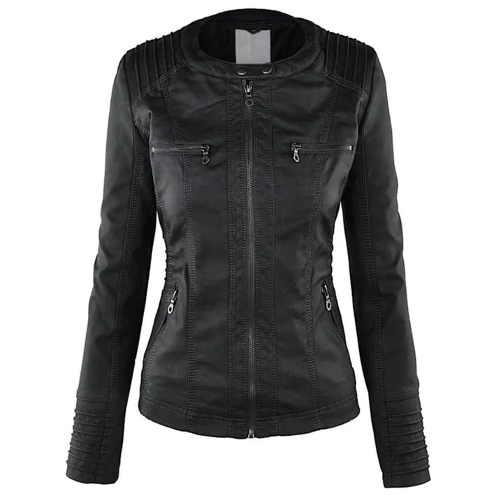 Ysolde | Leather Hooded Jacket - MABEL LONDON