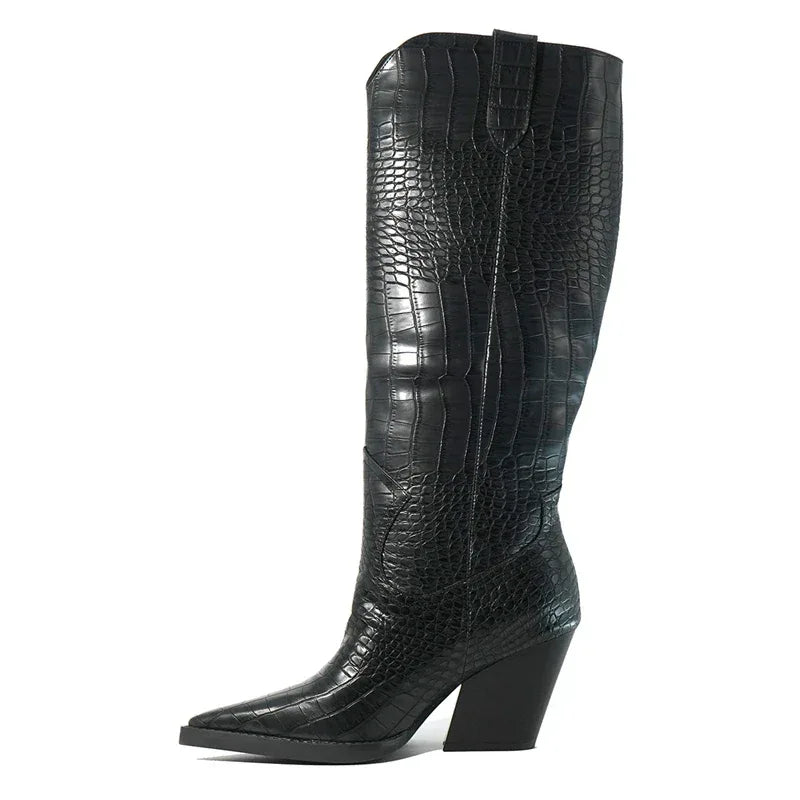 Westline Leather Boots - MABEL LONDON