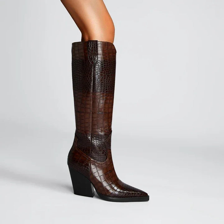 Westline Leather Boots - MABEL LONDON