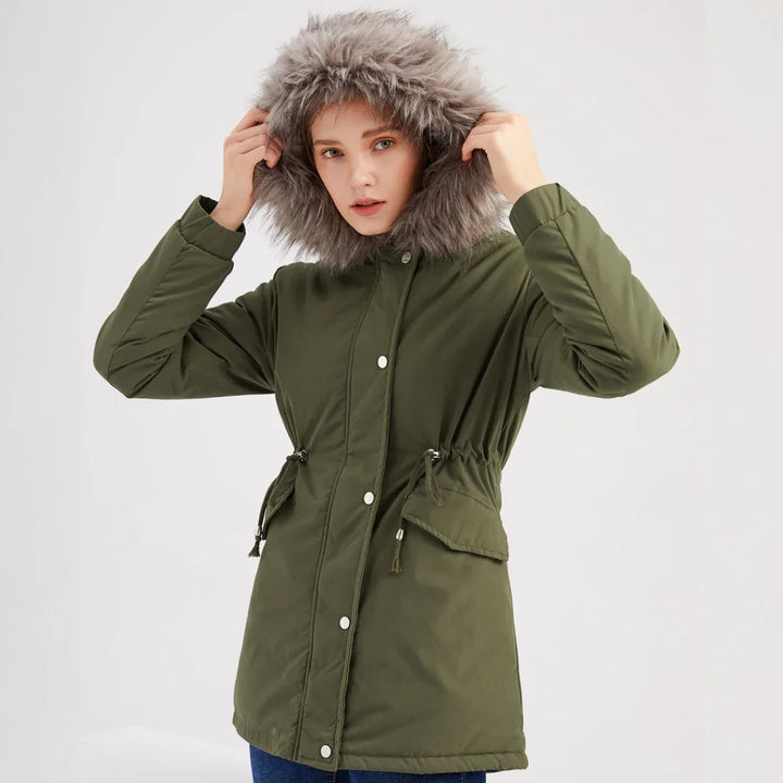 MARINA™ | Warm Velvet-Trimmed Parka - MABEL LONDON