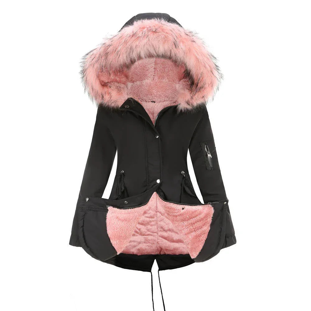 MARINA™ | Warm Velvet-Trimmed Parka - MABEL LONDON