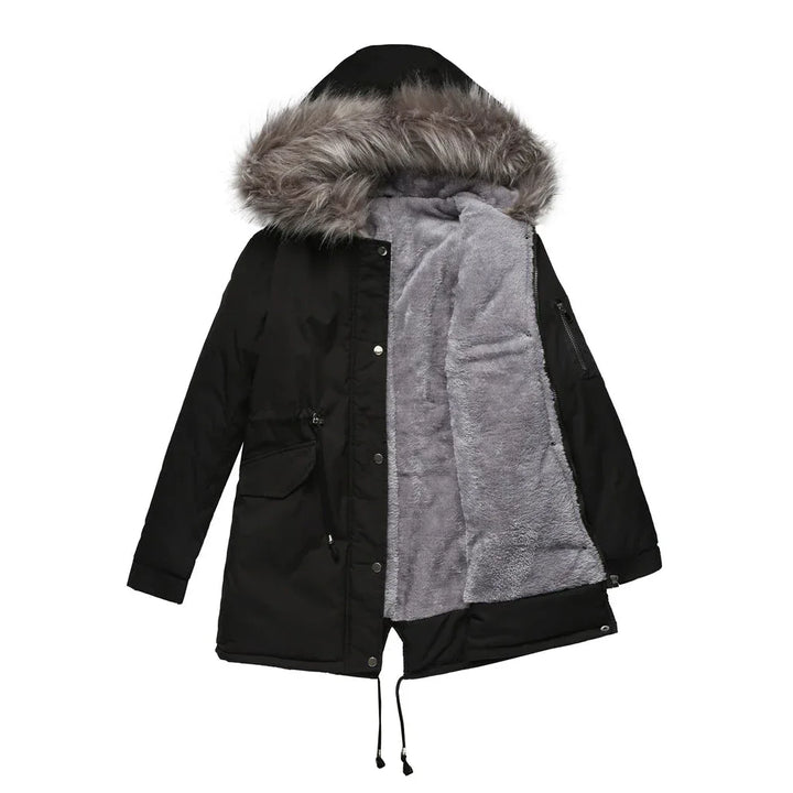 MARINA™ | Warm Velvet-Trimmed Parka - MABEL LONDON