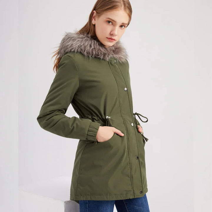 MARINA™ | Warm Velvet-Trimmed Parka - MABEL LONDON