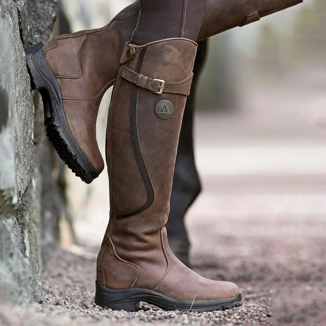 Maeve | Waterproof Leather Riding Boots - MABEL LONDON