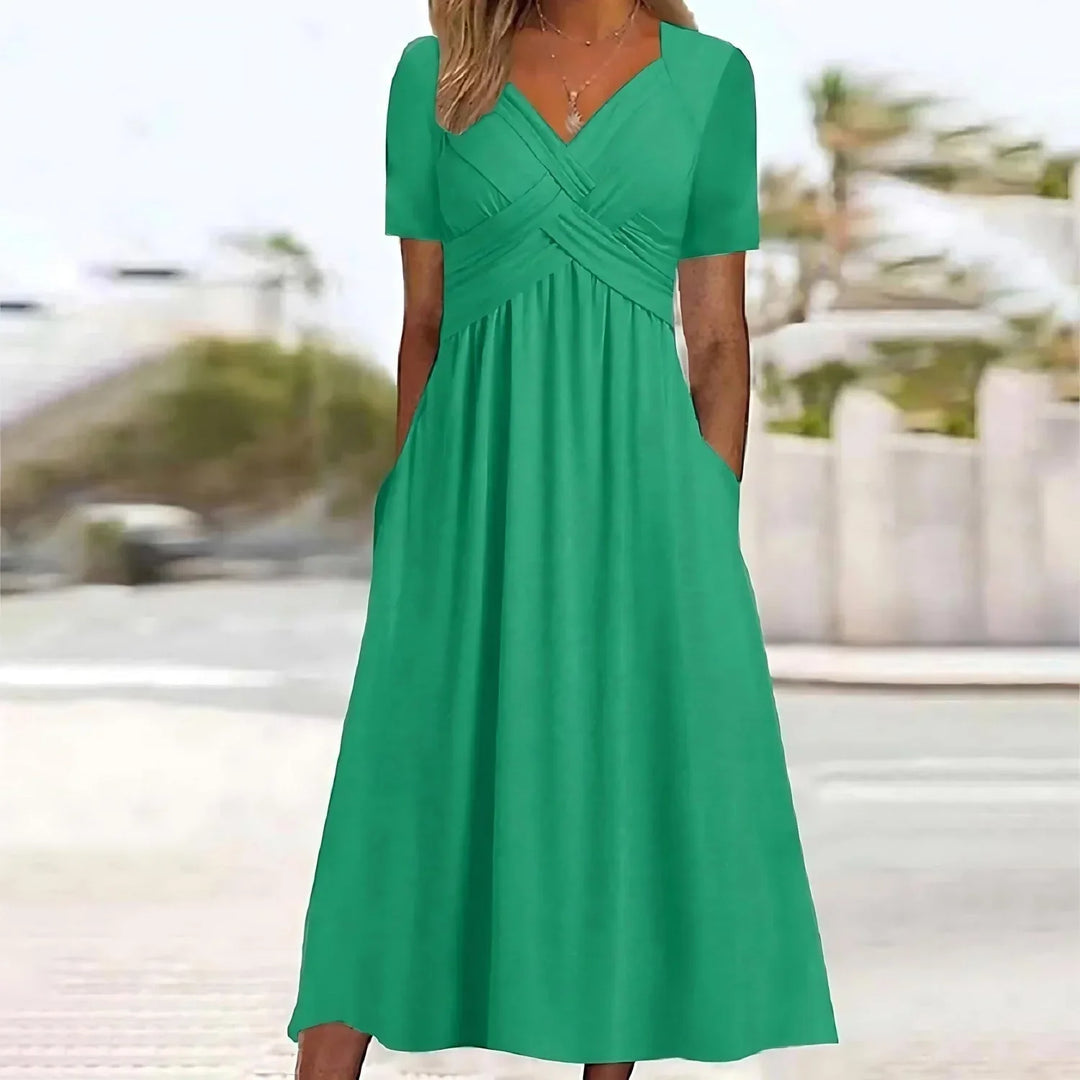 ANGELI™ - Elegant Midi Dress - MABEL LONDON
