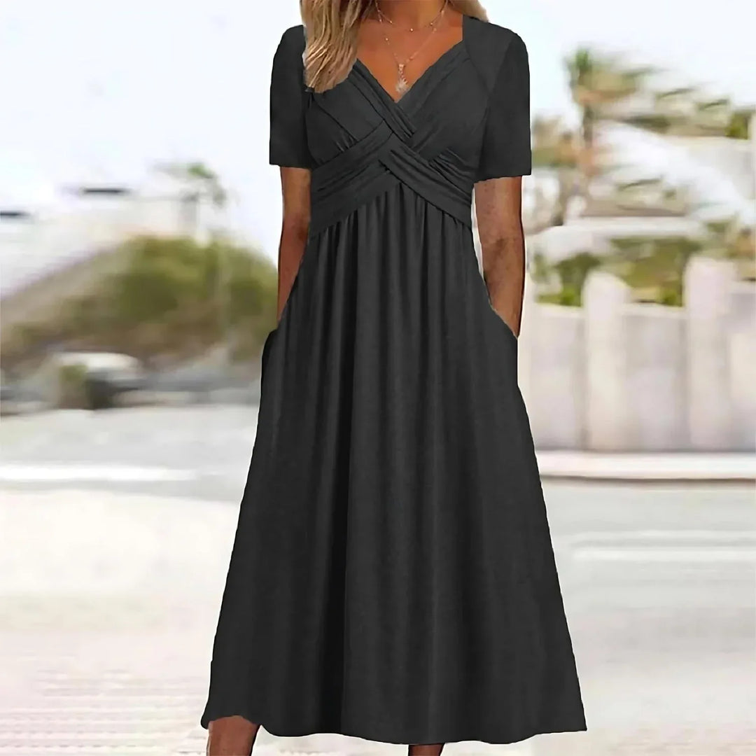ANGELI™ - Elegant Midi Dress - MABEL LONDON