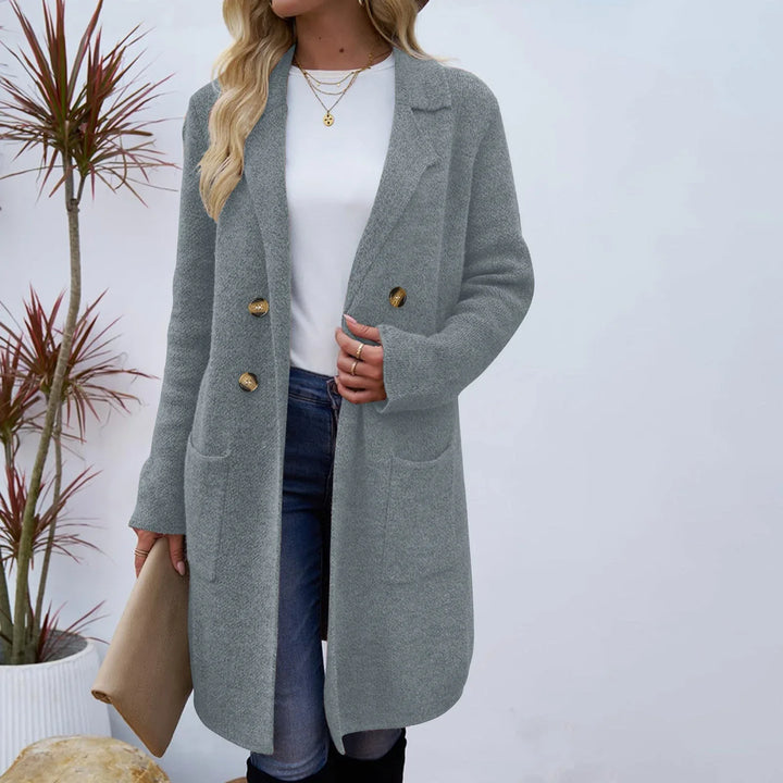ZAHEKA™ - Casual Long Sleeve Mid Length Coat - MABEL LONDON