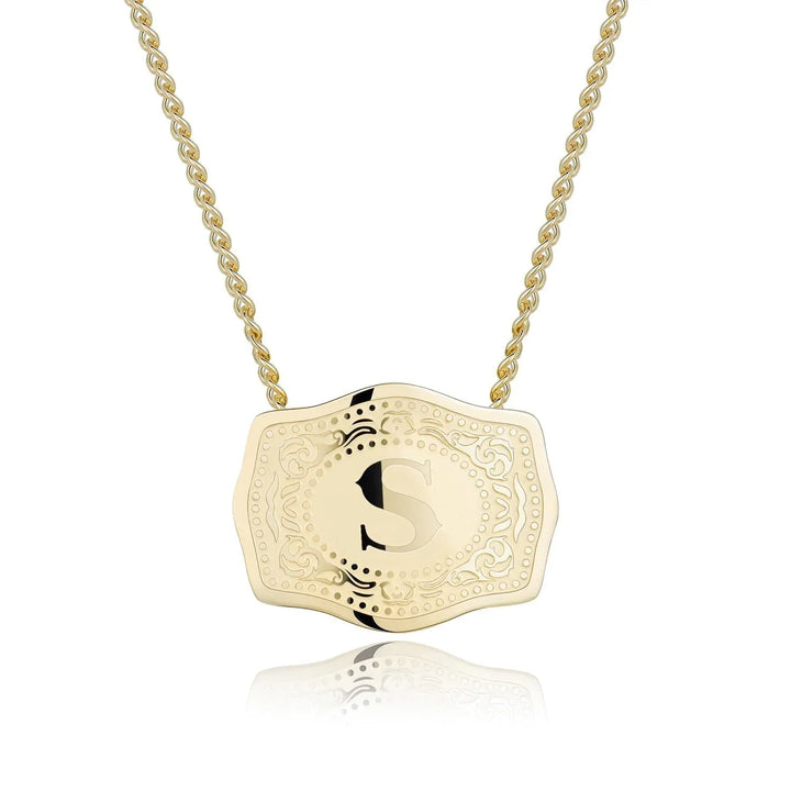 CINDY™ - Sleek Initial Letter Pendant Necklace - MABEL LONDON