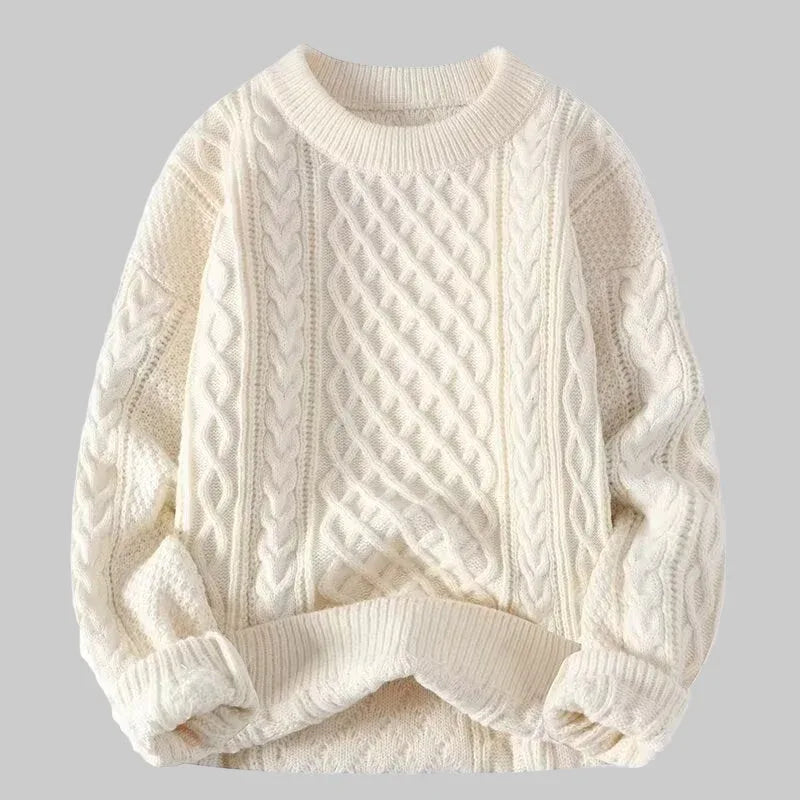 VIOLETA™ - Cozy Long Sleeve Round Neck Textured Sweater - MABEL LONDON