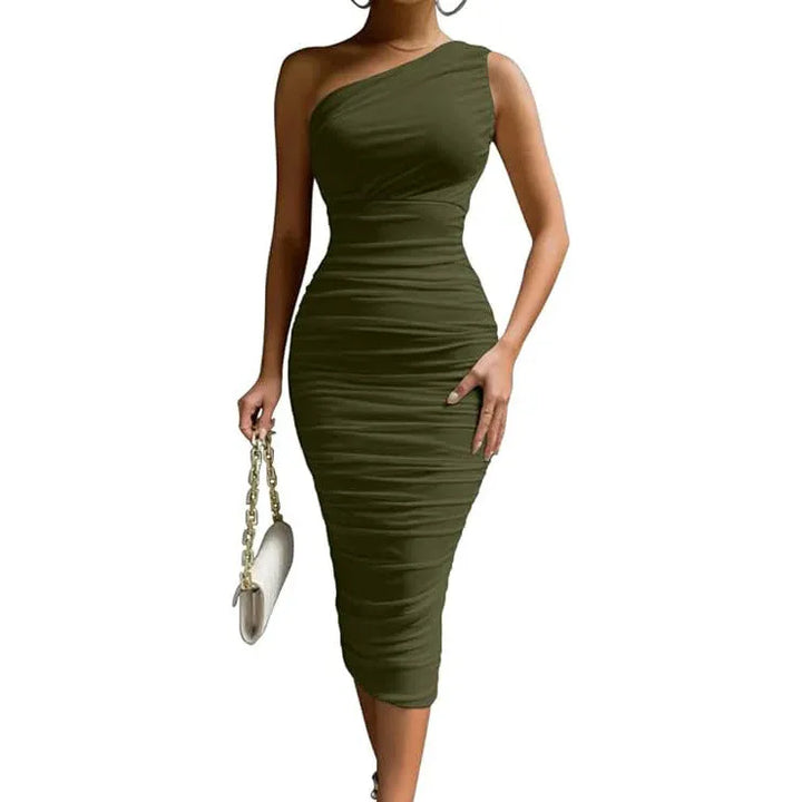 LIVY™ - Chic Bodycon Elegant Midi Dress - MABEL LONDON