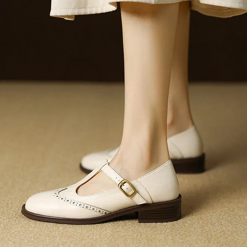 Ysolenne | Elegant T-Bar Mary Janes - MABEL LONDON
