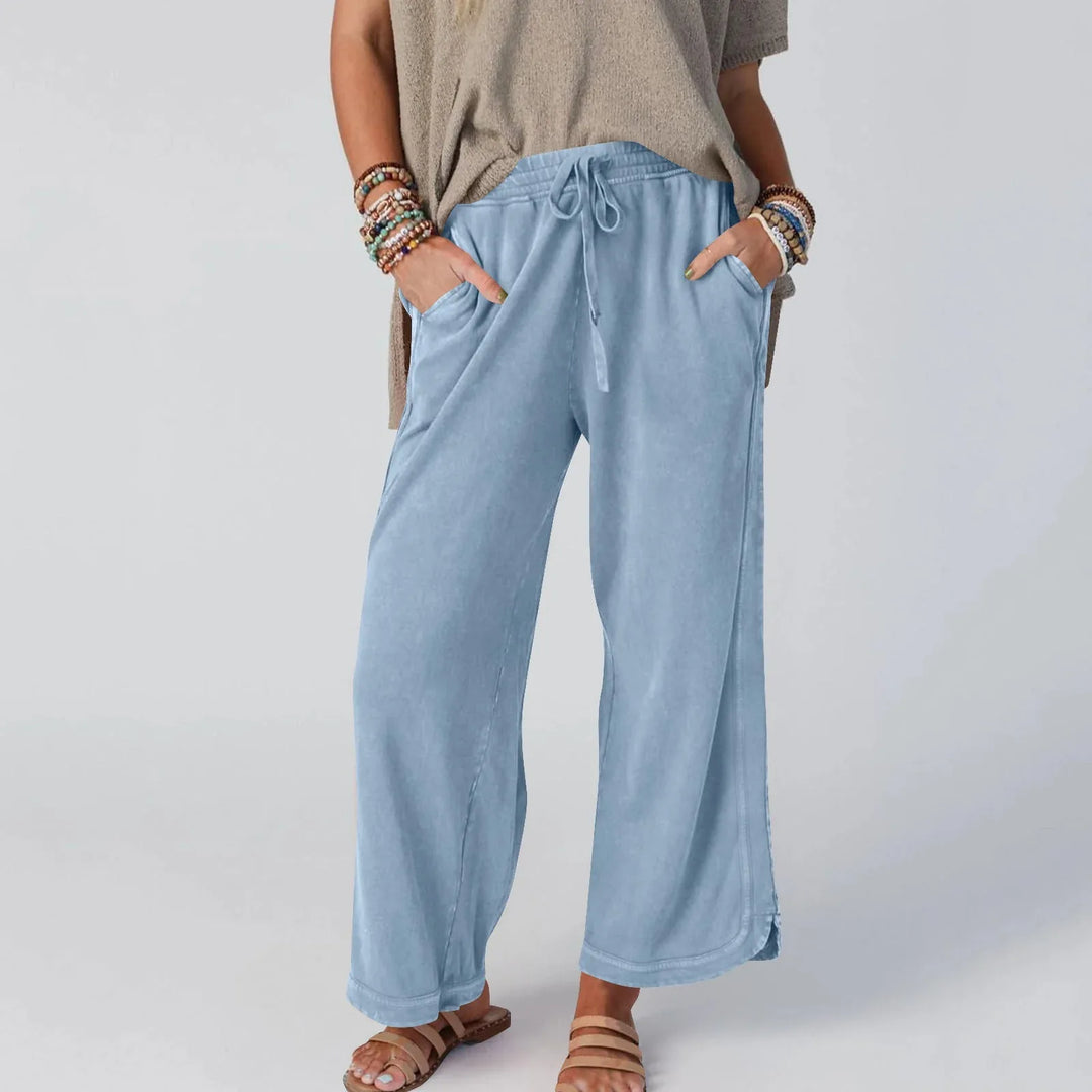 CHIPY™ - Vintage Wide Leg High Waist Pants - MABEL LONDON
