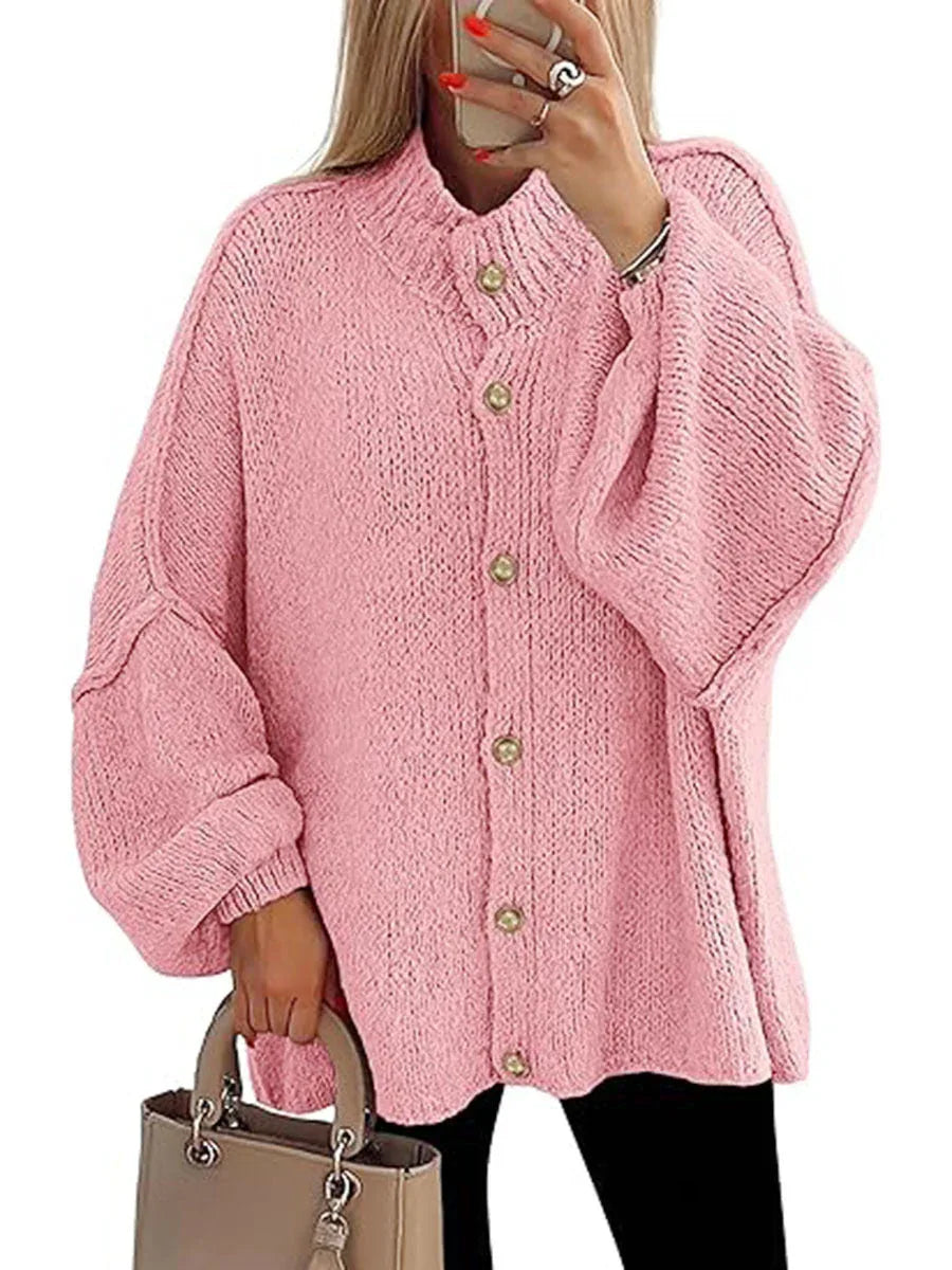 NOFIA™ - Cozy Button Down Long Sleeve Chunky Jacket - MABEL LONDON