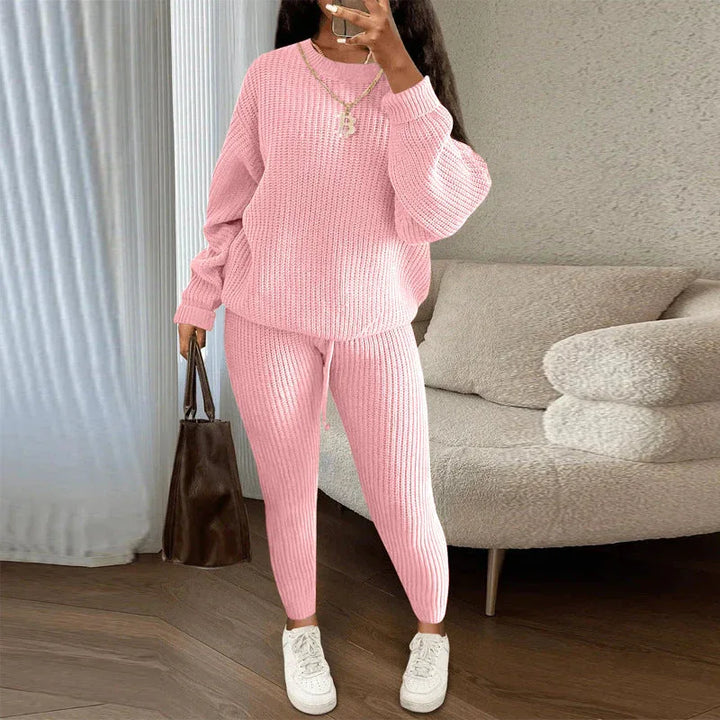 TAMA™ - Cozy Long Sleeve Sweater and Drawstring Pants Set - MABEL LONDON