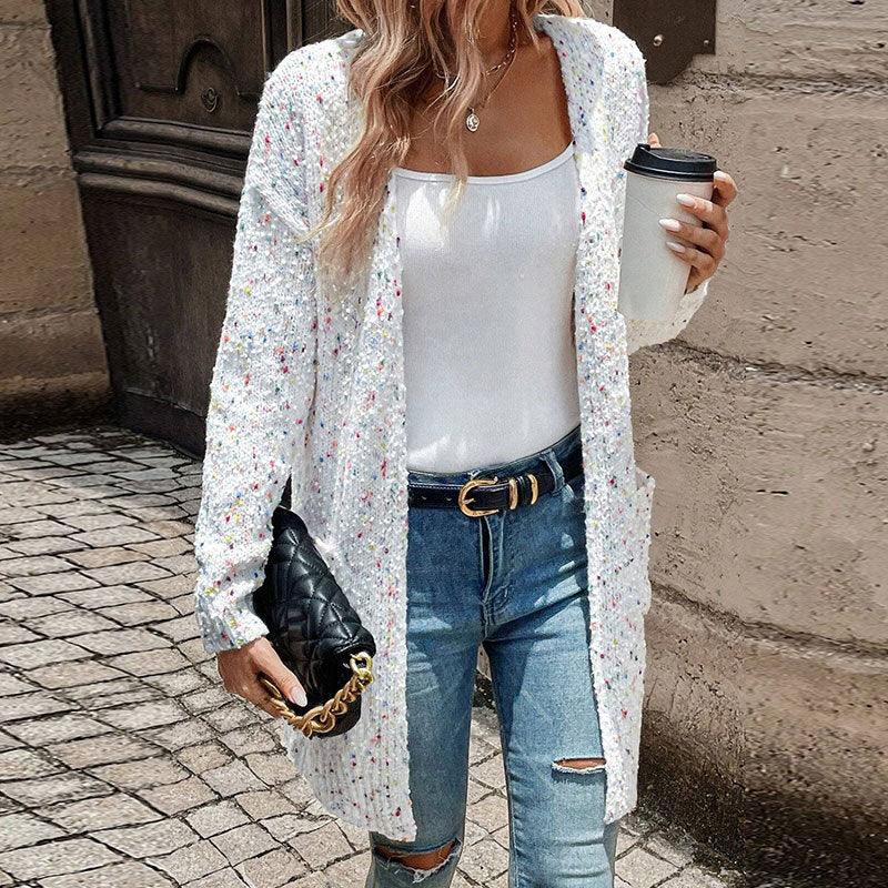 MAYVEN™ - Casual Long Sleeve Open Front Cardigan - MABEL LONDON