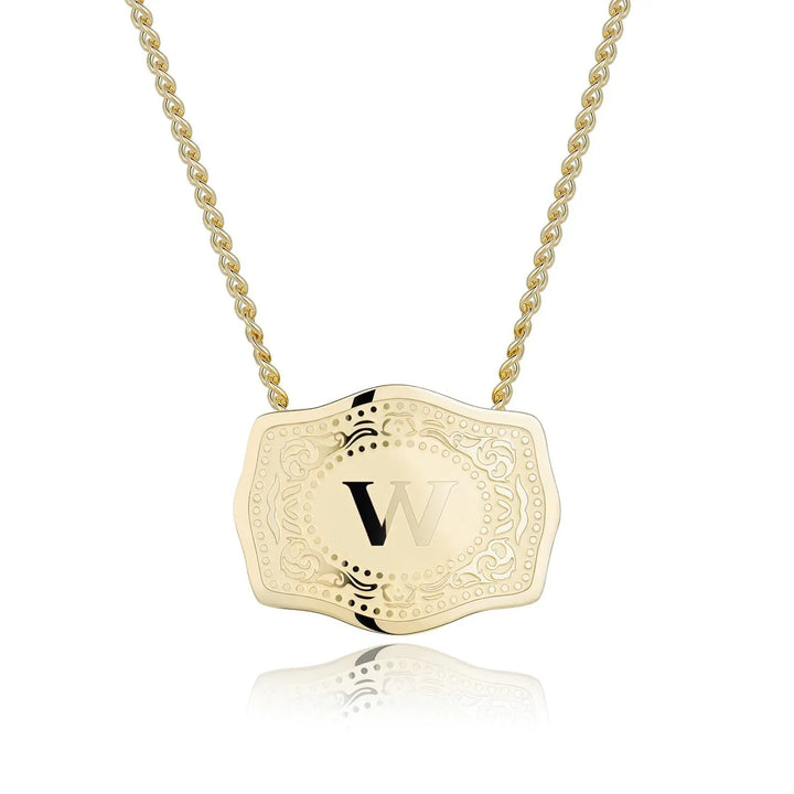 CINDY™ - Sleek Initial Letter Pendant Necklace - MABEL LONDON