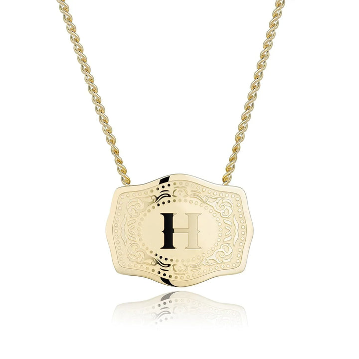 CINDY™ - Sleek Initial Letter Pendant Necklace - MABEL LONDON