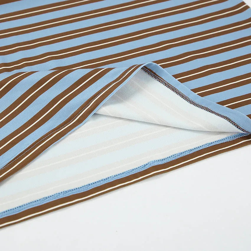 SCARLETT™ - Casual Oversized Striped Collared Top - MABEL LONDON