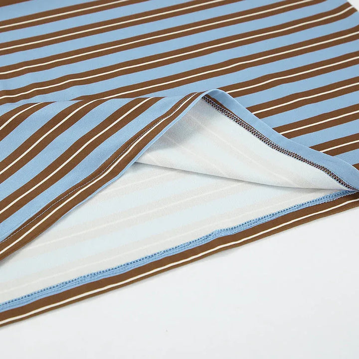 SCARLETT™ - Casual Oversized Striped Collared Top - MABEL LONDON