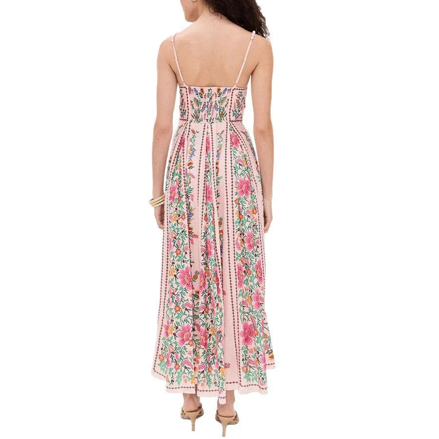 IDONNA™ – Classy Sleeveless Summer Floral Cami Maxi Dress - MABEL LONDON