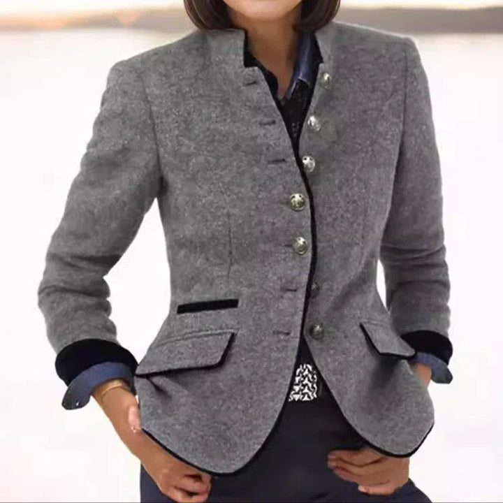 Margaret - Classic Wool Blend Blazer - MABEL LONDON