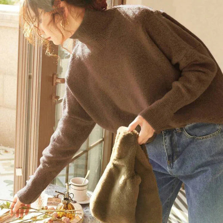 FISAL™ - Casual Turtle Neck Long Sleeve Sweater - MABEL LONDON