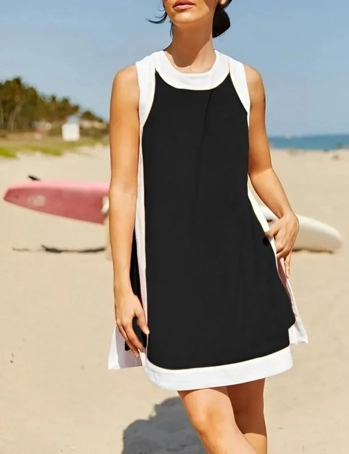 QUEENEE™ – Chic Sleeveless Pullover and Shorts Lounge Set - MABEL LONDON