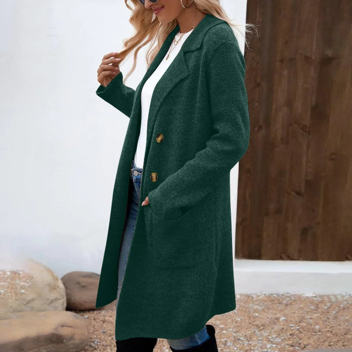 ZAHEKA™ - Casual Long Sleeve Mid Length Coat - MABEL LONDON