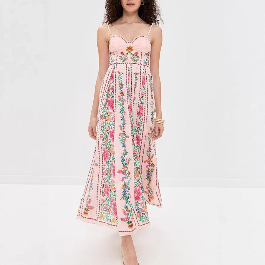 IDONNA™ – Classy Sleeveless Summer Floral Cami Maxi Dress - MABEL LONDON