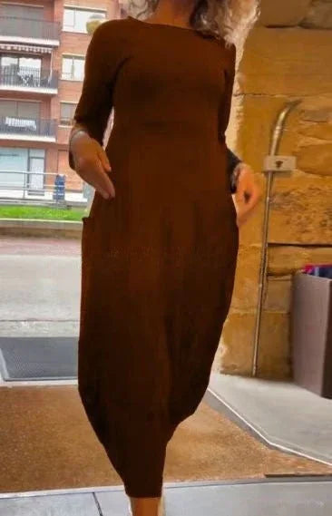 CORA™ - Casual Chic Midi Dress - MABEL LONDON