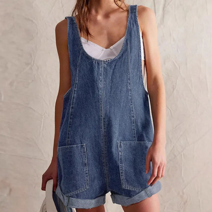 PETRA™ - Casual Overall Sleeveless Romper - MABEL LONDON